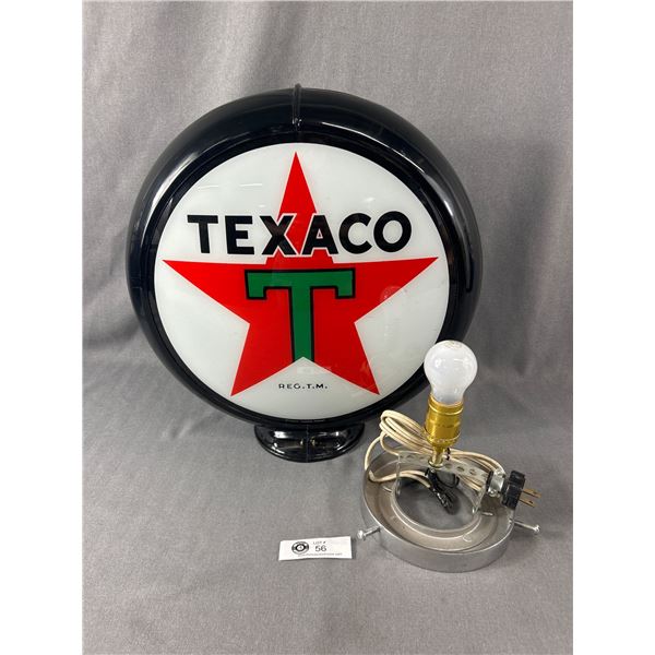 New Gas Pump Texaco/Harley Davidson Globe Light. Approx. 16"H