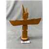 Image 2 : Aboriginal Wood Totem Pole Carved By Lowie Peters, Port Renfrew, BC. Approx. 9 1/2" T
