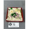 Image 1 : Beautiful Vintage Ceramic Brooch Set With Earrings