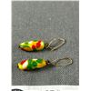 Image 2 : Antique Italian Murano Glass Gold Filled Earrings