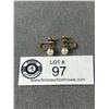 Image 1 : Anitque 1/20 12k Genuine Pearl Earrings