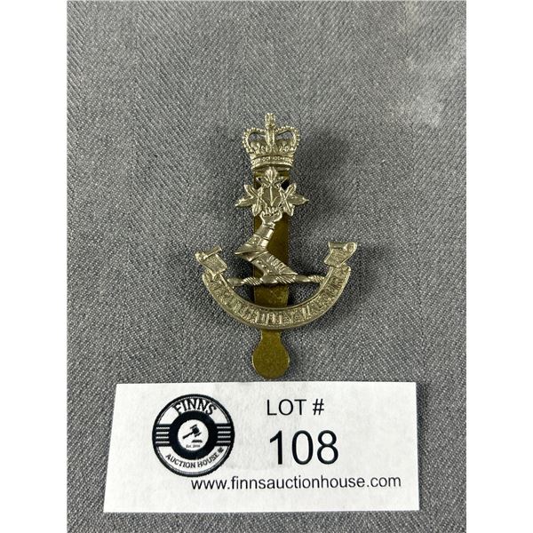 Royal Military College of Canada Cap Badge- King's Crown "Truth Duty Valor"