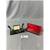 Image 1 : Vintage Desk Calendar/Pen Holder on Marble Base & paper Mate Pen and Pencil Set in Case