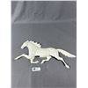 Image 1 : Large Cast Iron Half Galloping  Horse Approx 20" Long