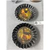 Image 2 : Vintage Cast Iron Rooster,Tin Dishes,Copper Funnel, Wood Rolling Pin & Scoop