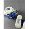 Image 2 : 4 Vintage Blue & White Flow Blue China & Foley Boot