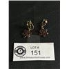 Image 1 : Vintage Pair of Bohemian Garnet Dangle Earrings