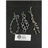 Image 1 : 3 Silver Anklets 7.75",9.5" 10" L All Original Patina in Good Condition