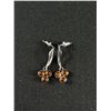 Image 2 : Vintage Sterling Silver ( Tested) with Genuine Baltic Amber Stone Earrings
