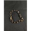 Image 2 : Vintage Gold Plated with Ruby Glass Stones Bracelet. Marked Monet