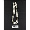 Image 1 : Double Strand Extra Lengths Glass & Crystal Beads Necklace. Original Patina 1980's