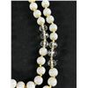 Image 2 : Double Strand Extra Lengths Glass & Crystal Beads Necklace. Original Patina 1980's