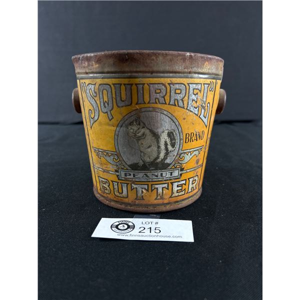 Vintage 34 Oz Squirrel Peanut Butter Tin