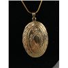 Image 2 : Extra Length Snake Skin Chain with Large Hinged Picture Locket Pendant