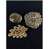 Image 2 : Large Collection of Gold Plated Brooches One Matching Earrings Set