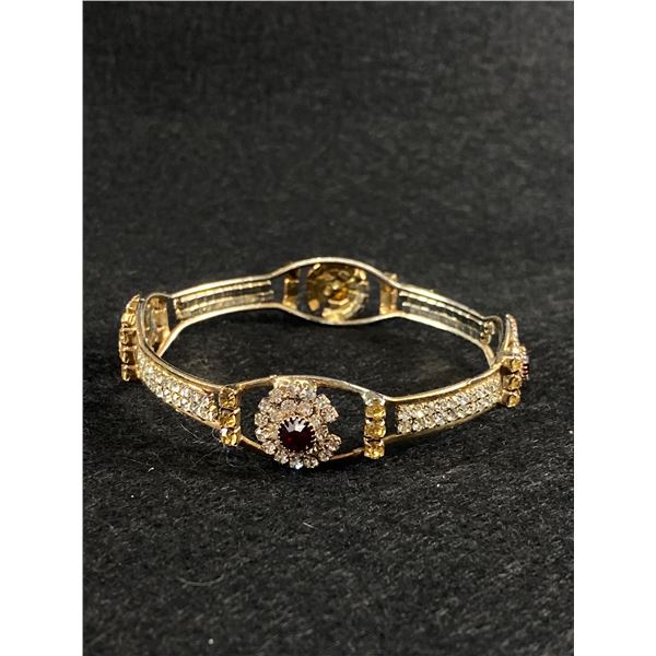 Lovely Gold Plated Rhinestones Bangle Bracelet