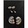 Image 1 : 3 Pairs of Sterling Silver Stud Earrings for Pierced Ears