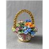 Image 2 : Marked 0761/2 Italy Porcelain Flower Basket & Delicate Perfume Bottle Approx. 6 1/2" H