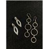 Image 1 : 2 Pairs of 925 Sterling Silver Dangle Earrings