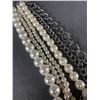Image 2 : An Extrodinarily Huge & Heavy Silver Tone Links & Pearls Necklace