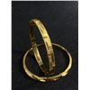 Image 2 : Gorgeous 22k Gold Plated Hinged Pair of Bangles in Perfect Conditon Marked EA 999