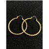 Image 2 : 3 Pairs of Gold Plated & Gold Filled Hoop Earrings