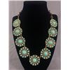 Image 1 : Lovely Vintage Turquoise Color Glass Stones Necklace