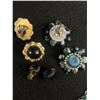 Image 2 : 7 Pairs of Vintage Earrings,Some Pierced Clip on & Screw On