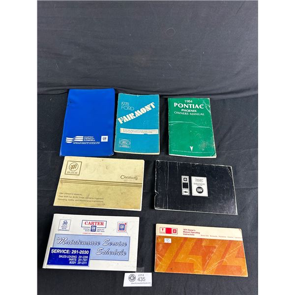 Vintage Car Owners Car Manuals