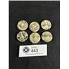 Image 1 : Set of 6 Marbled Bakelite Deco Buttons