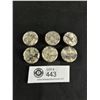 Image 2 : Set of 6 Marbled Bakelite Deco Buttons