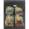 Image 1 : 4 Monster Jam Trucks 1/64 Scale - Avenger, Monster Jam, Velociraptor & Captains Curse