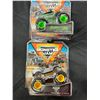 Image 2 : 4 Monster Jam Trucks 1/64 Scale - Avenger, Monster Jam, Velociraptor & Captains Curse