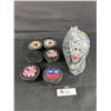 Image 1 : 1 - 1996 Sealed NHL Goalie Mask Replica's & 6 Hockey Pucks Including CBC/ Molson Hockey Night In Can