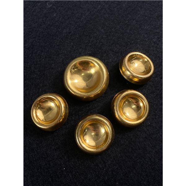 5 1950's Heavy Brass Buttons