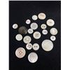 Image 1 : 20 Antique Late 1800's Early 1900's Mother of Pearl Buttons. Some Very Large