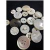 Image 2 : 20 Antique Late 1800's Early 1900's Mother of Pearl Buttons. Some Very Large