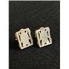 Image 2 : Vintage 1940's Asian Hand Carved Mother of Pearl Cufflinks