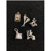 Image 1 : 5 Vintage Sterling Charms