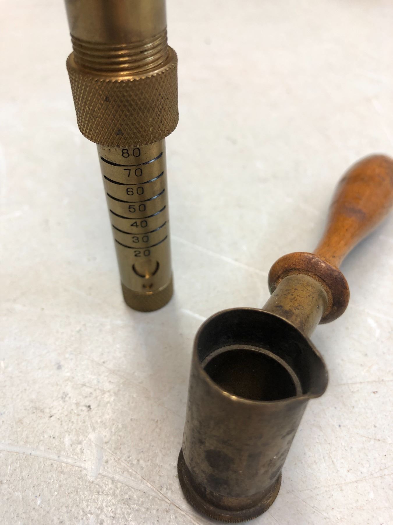 Brass Powder Measures - Lot of 2