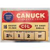 Image 1 : Vintage 16 ga Canuck Standard Load Shotgun Shells #2 Shot - 25 rds