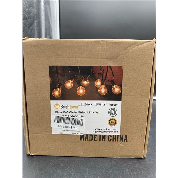 Brightown Clear G40 Globe String Lights Set
