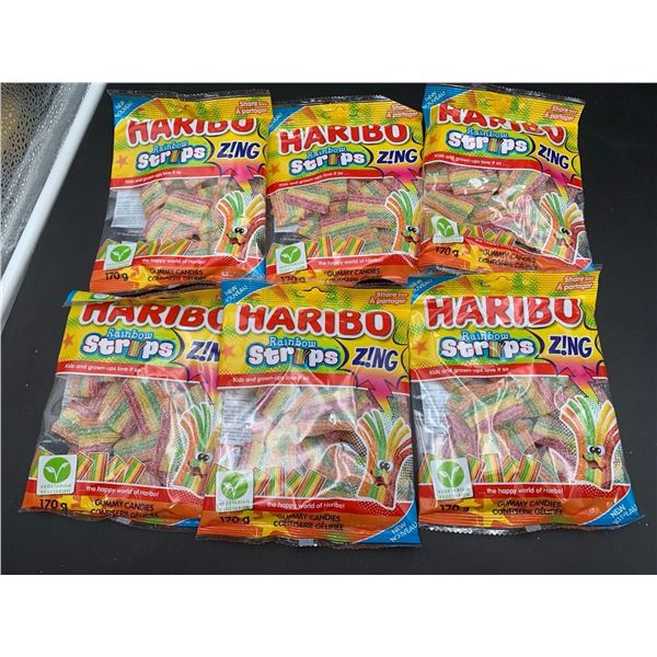 Haribo Rainbow Strips Gummy Candies (170g x 6)