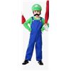 Image 1 : Party Bloom Super Brothers Costume Outfit for Kids Luigi Halloween Costume