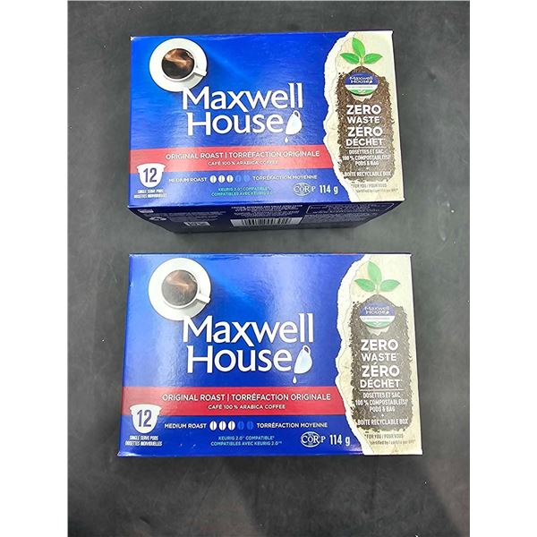 Maxwell House Single Serve Pods-Original Roast Medium (2 x 12)