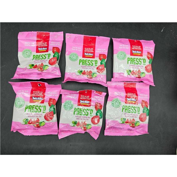 Twizzlers Gummies Press'd Watermelon Strawbery Lime Candy ( 6 x 100g)
