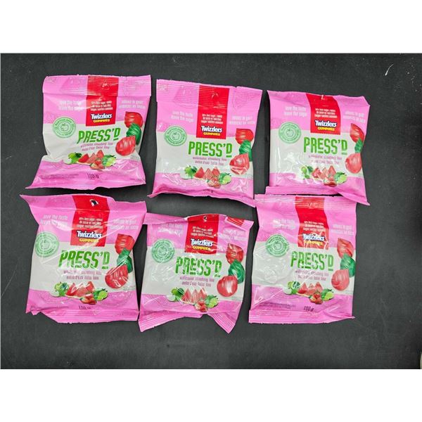 Twizzlers Gummies Press'd Watermelon Strawbery Lime Candy ( 6 x 100g)