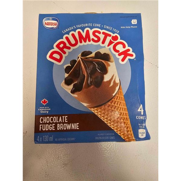 ***FROZEN*** Nestle Chocolate Fudge Brownie  Drumstick Ice Cream - 4x130ml