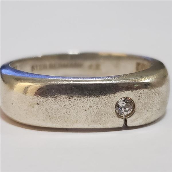 Silver Cubic Zirconia Ring (~Size 10) - RING (~length 0 inches) (~weight 4.96g), Suggested Retail Va