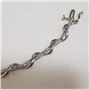 Image 4 : Silver Cubic Zirconia Bracelet (~Size 0) (~length 7 inches) (~weight 5.81g), Suggested Retail Value 